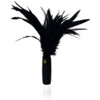 Image of Coco de Mer Black Leather Feather Tickler