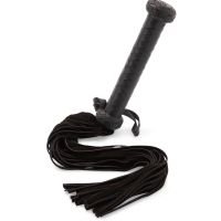 Image of Coco de Mer Black Leather Large Flogger