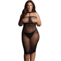 Image of Le Desir Plus Size High Neck Dress