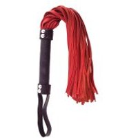 Image of Harmony Red Leather Flogger