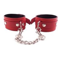 Image of Harmony Red Leather Ankle Restraints