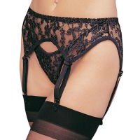 Image of Lace Garterbelt with Thong