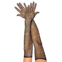 Image of Leg Avenue Rhinestone Opera Length Gloves