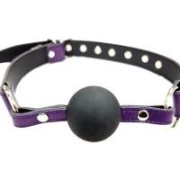 Image of Harmony Purple Leather Ball Gag