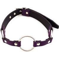 Image of Harmony Purple Leather O-Ring Gag