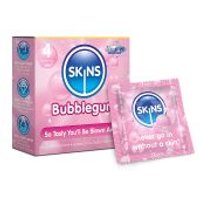 Image of Skins Blow Me Bubblegum Flavoured Condoms - 4 Pack