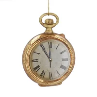 Gisela Graham Gold Glass Pocket Watch Hanging Ornament