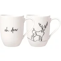 Villeroy & Boch Statement Christmas Set of 2 Reindeer Mugs