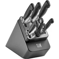 Zwilling J A Henckels Four Star 7 Piece Knife Block Set with v2.0 KiS Technology, Anthracite