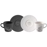 Villeroy & Boch Manufacture Rock Mickey Mouse Set of 2 Espresso Cups and Saucers