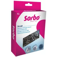 Sorbo Pack of 4 Stainless Steel Pan Scourers