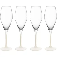Villeroy & Boch Manufacture Rock Blanc Set Of 4 Champagne Flutes