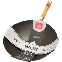 School of Wok 12/30cm Flat Base Pre-Seasoned Wok