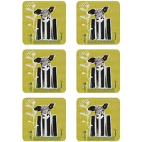 Denby Set Of 6 Cow Coasters