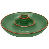 Dexam Sintra Glazed Terracotta Olive Dish Green