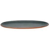 Dexam Sintra Glazed Terracotta Oval Serving Platter Ink Blue