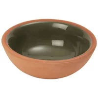 Dexam Sintra Glazed Terracotta Pinch Pot Olive Green