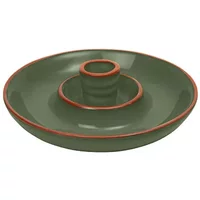 Dexam Sintra Glazed Terracotta Olive Dish Olive Green
