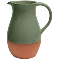 Dexam Sintra Glazed Terracotta Jug Olive Green