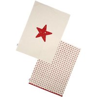 Dexam Star Set of 2 Tea Towels Natural