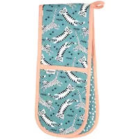 Dexam Recycled Cotton Meow Double Oven Glove Blue
