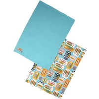 Dexam Sardines Set of 2 Tea Towels Blue