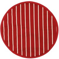 Dexam Rushbrookes Butchers Stripe Round Hob Cover Red