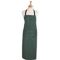 Dexam Rushbrookes Classic Butchers Stripe Adult Apron Long Green
