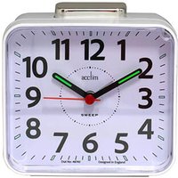 Acctim Parker White Analogue Alarm Clock