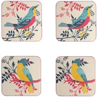 RHS Birds Set of 4 Coasters Stone