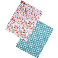 RHS Cottage Garden Organic Cotton Set of 2 Tea Towels Multi