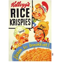 Vintage Kellogg's Rice Krispies Snap Crackle & Pop Tea Towel