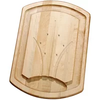 J.K. Adams Maple Wood Carving Board With Stainless Steel Spikes