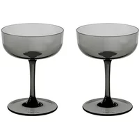 Villeroy & Boch Like Smoke Set Of 2 Coupe Sparkling Wine / Champagne Glasses