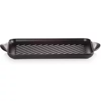 Le Creuset Satin Black Cast Iron 32cm Rectangular Grill