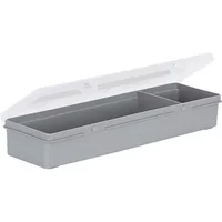 Wham Organiser Box 4.02 29cm with 2 Divisions Soft Grey/Clear