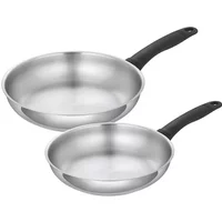 Kuhn Rikon Classic Induction 24 & 28cm Uncoated Frying Pan Set