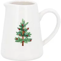 Gisela Graham Xmas Tree Stoneware Mini Jug