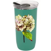 Summerhouse by Navigate Sarah Kelleher Hydrangea Plantation Teal Insulated Travel Mug