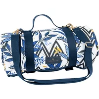 Sara Miller by Navigate 140 x 140cm Picnic Blanket Blue & White