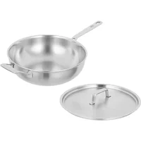 Kuhn Rikon Culinary Fiveply 28cm Uncoated Wok/Chef's Pan with Lid and Helper Handle