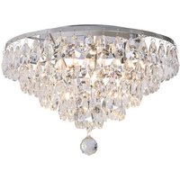 BHS Elsa Crystal Diamond Effect Flush Ceiling Lamp