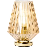 BHS Poplar Small Vessel Brass Table Lamp with Champagne Shade