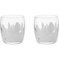 Denby Contemporary Marbled White Set of 2 Small Tumblers