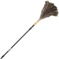 Valet Extendable Ostrich Feather Duster 1.25m to 1.9m Grey Handle