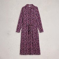 White Stuff Annie Jersey Shirt Dress Pink Multi Size 8
