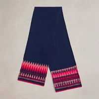 White Stuff Fairisle Knitted Scarf Navy Multi