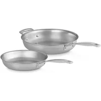 Le Creuset Classic 3-ply Stainless Steel 2-Piece Uncoated Frying Pan Set