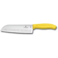 Victorinox Swiss Classic Yellow 17cm Santoku Knife Fluted Blade