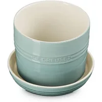 Le Creuset Sea Salt Stoneware 14cm Herb Planter with Tray
